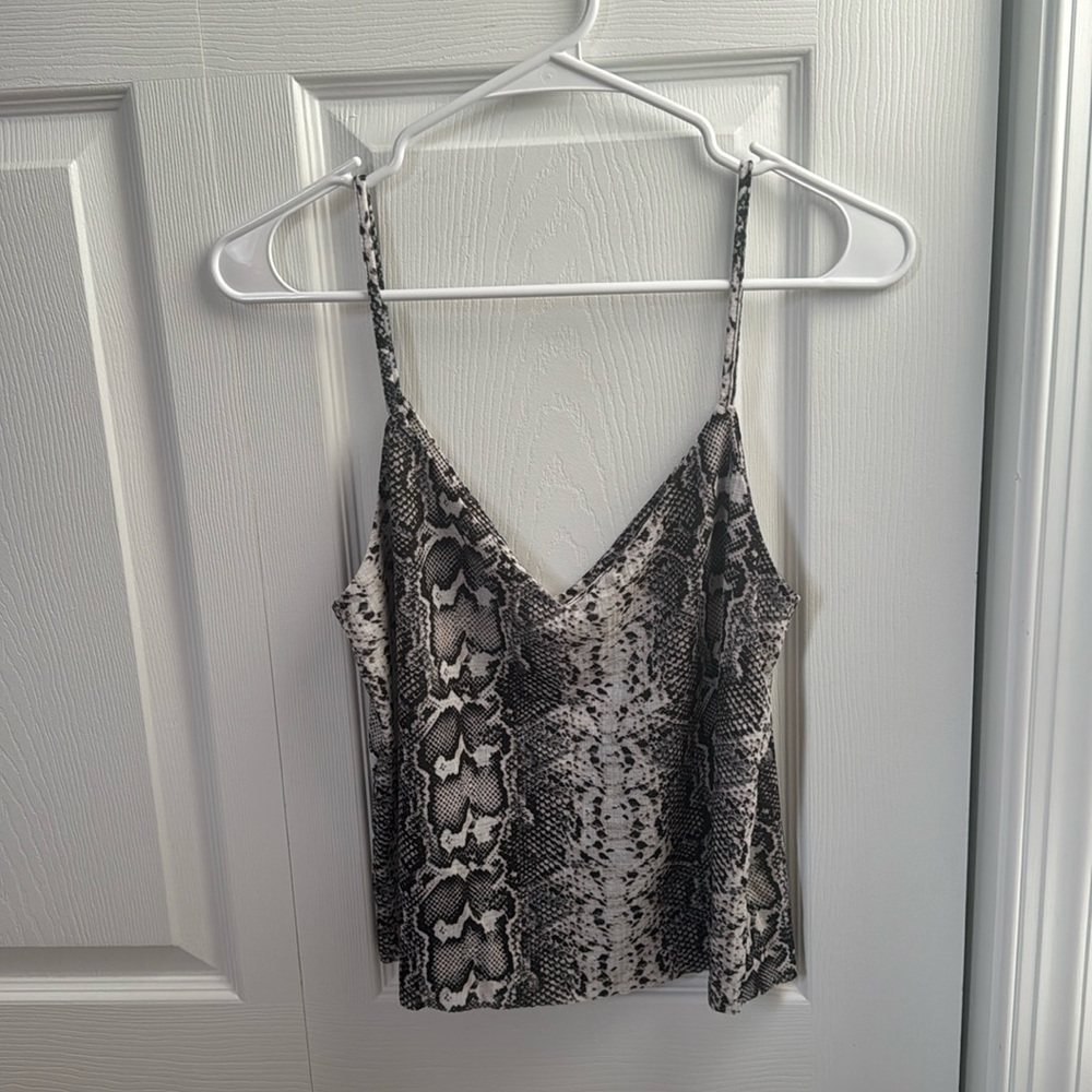 Snakeskin print tank top